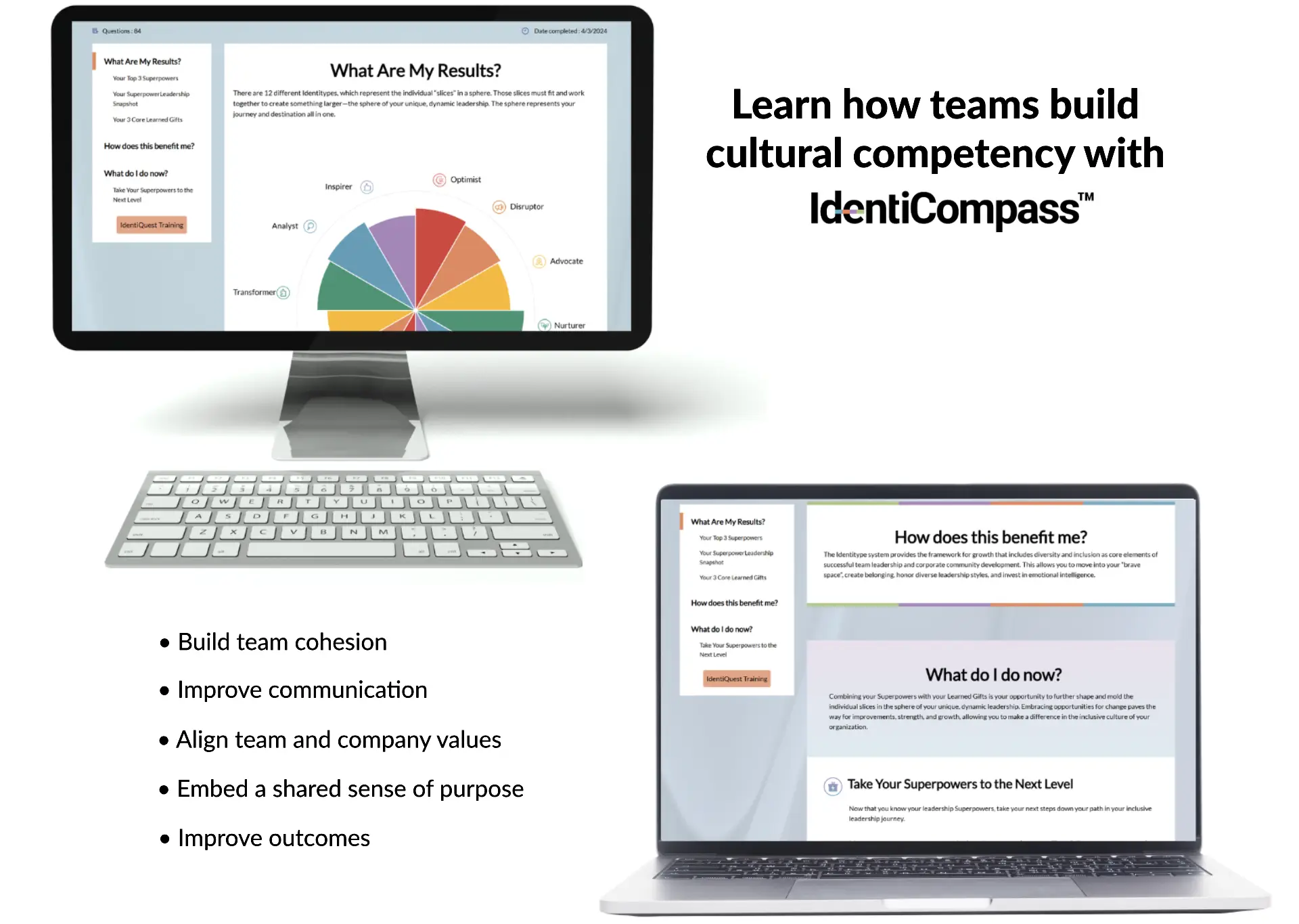 IdentiCompass assessments as seen in laptops and desktops